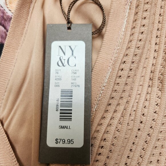 Size Small NY&C Knit Bodycon Dress with Ruffle Hem - Picture 4 of 4